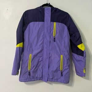 Lands' End Kids Ski Jacket in Purple and Yellow